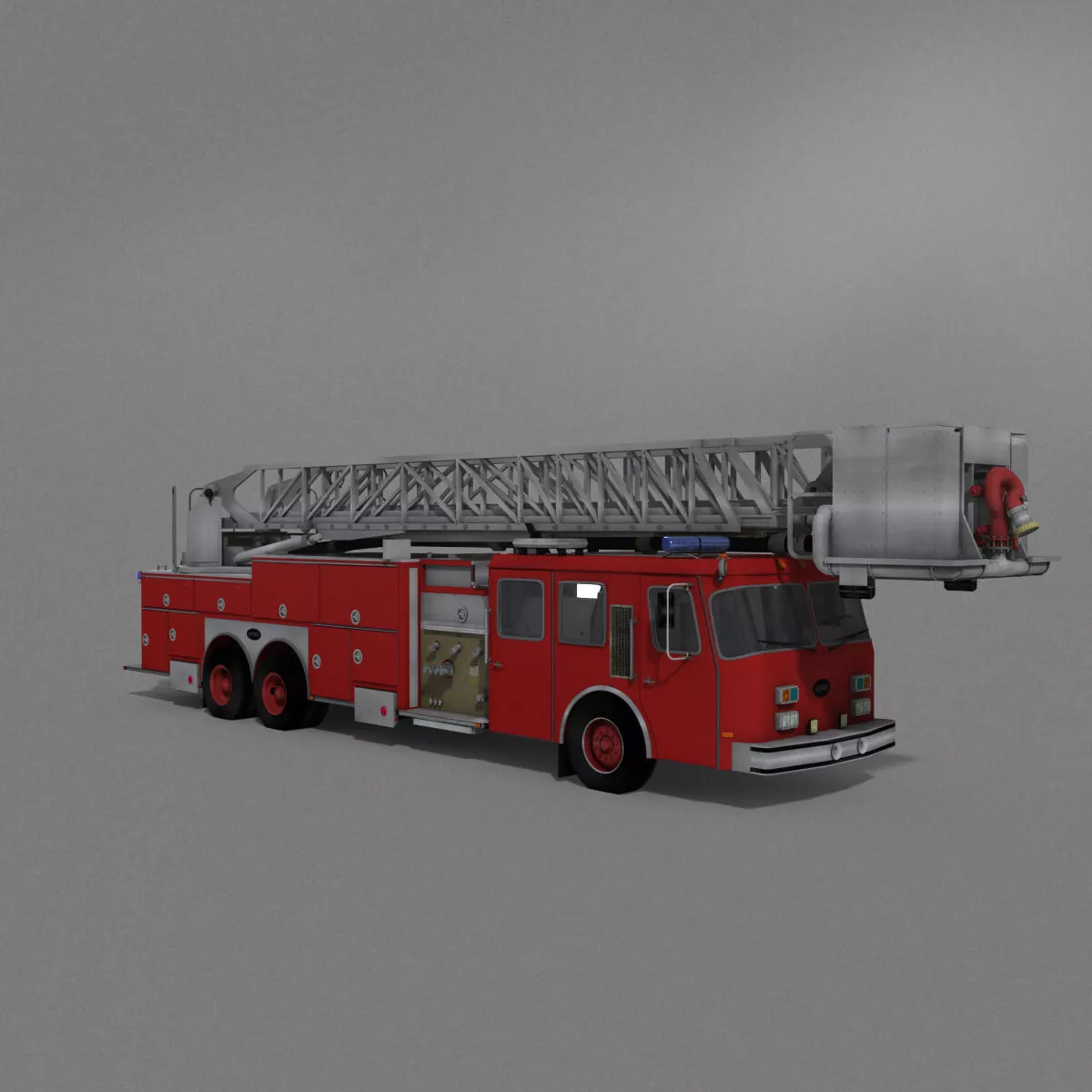 E-One Ladder Fire Engine Emergency Fire Truck Vehicle 3D model