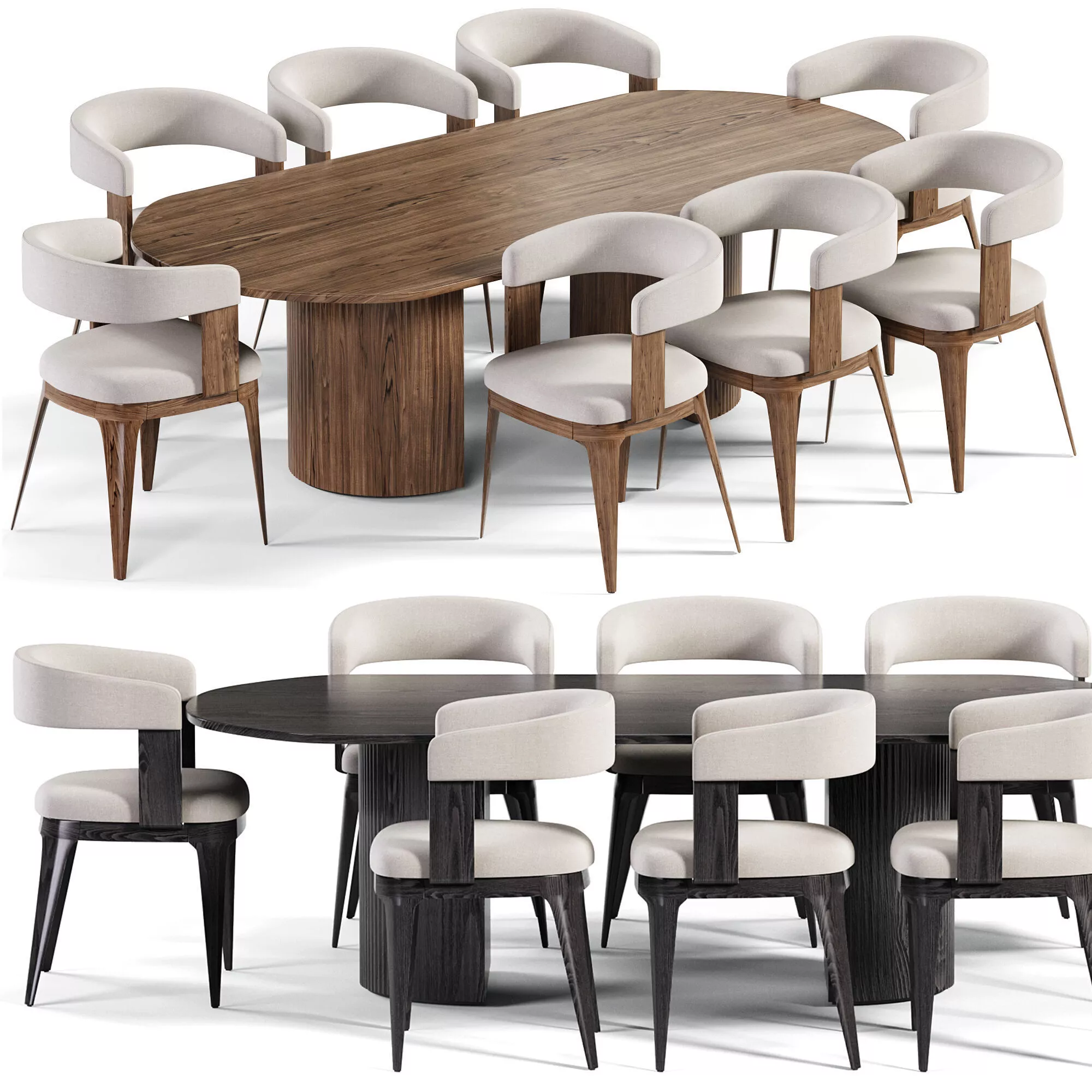Gubi table and Kirkchair 3D model
