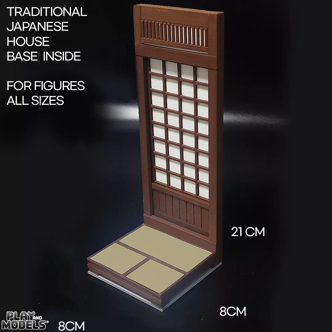 JAPANESE HOUSE INSIDE DADAMI BASE - FIGURE BASE STAND 3D print model