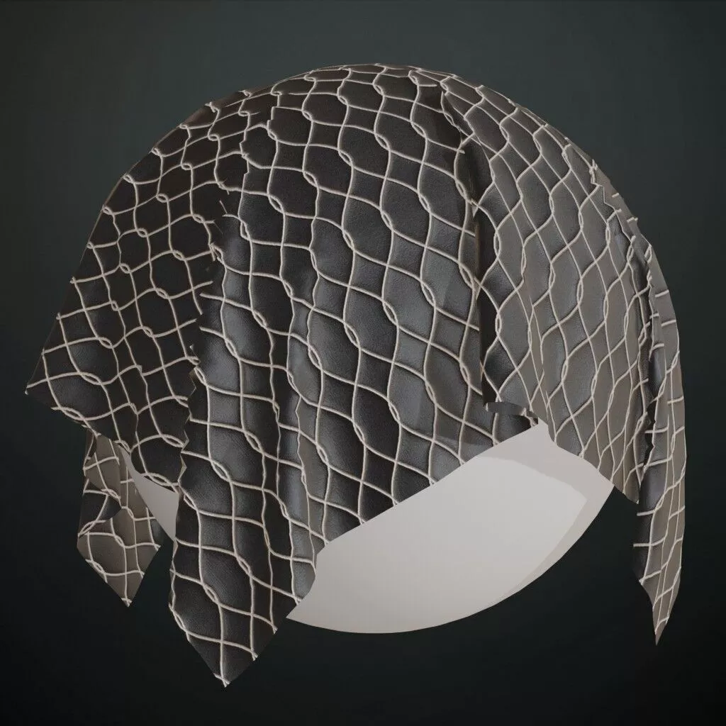 Realistic Black Fabric PBR Seamless Texture