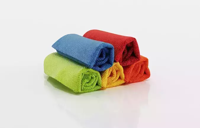 Small towels with different colors