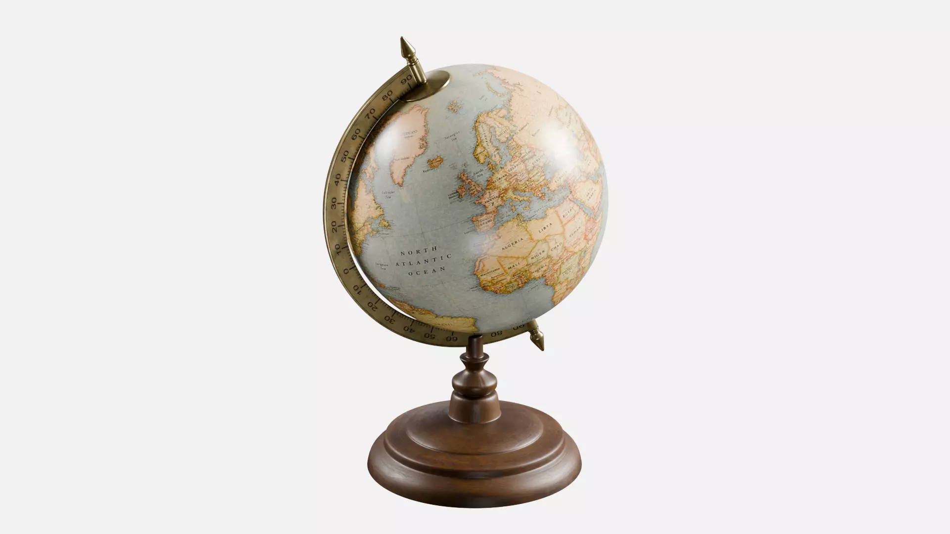 Desk globe Low-poly 3D model