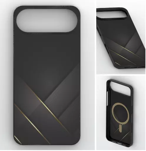iPhone 17 Air MagSafe Carbon Gold Case 3D print model