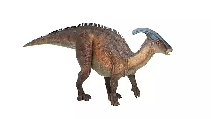 Realistic Prehistoric  Parasaurolophus Dinosaur