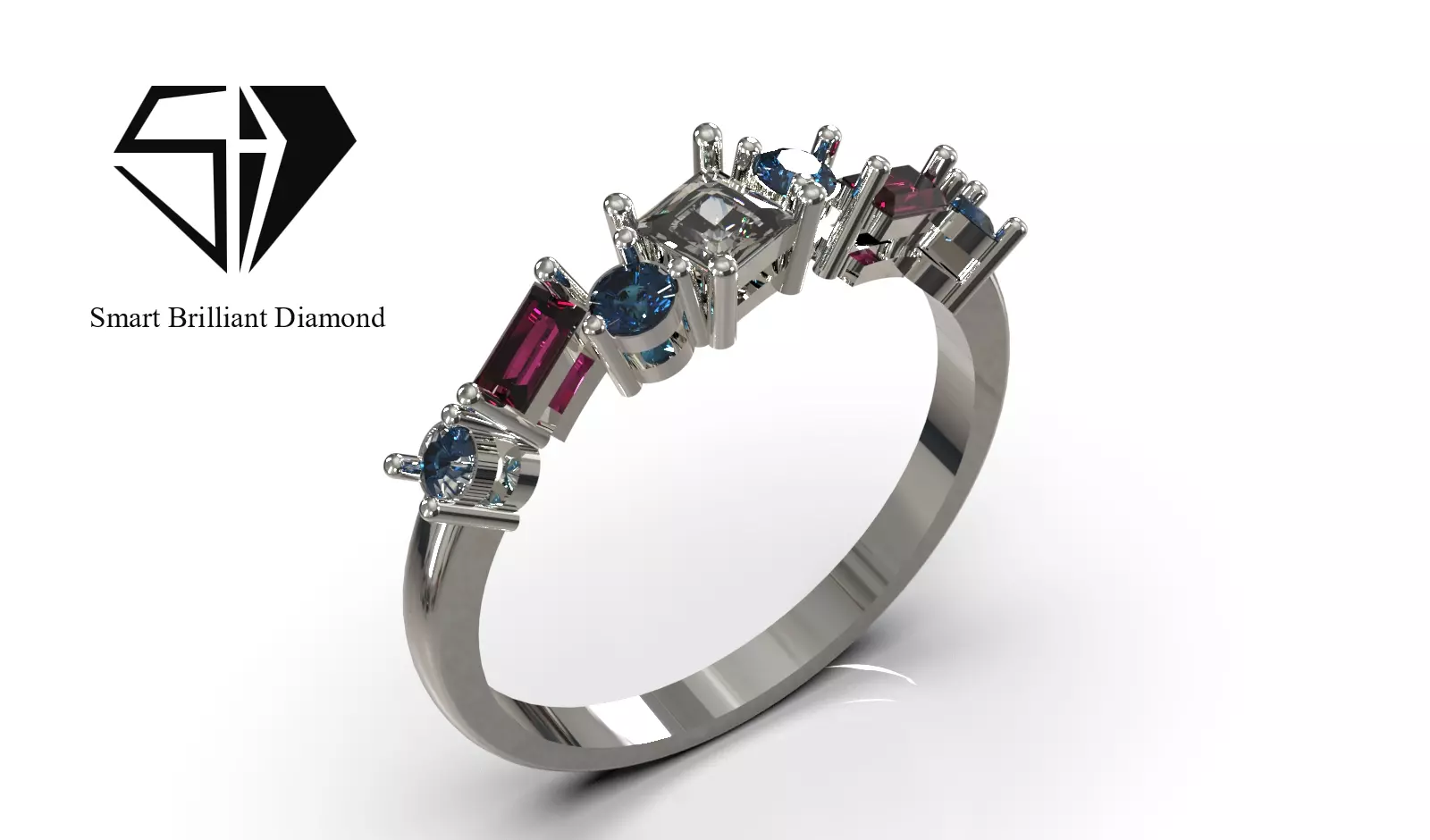 Fully 3D file ready to build cast jewellry ring model jr00393 3D print model