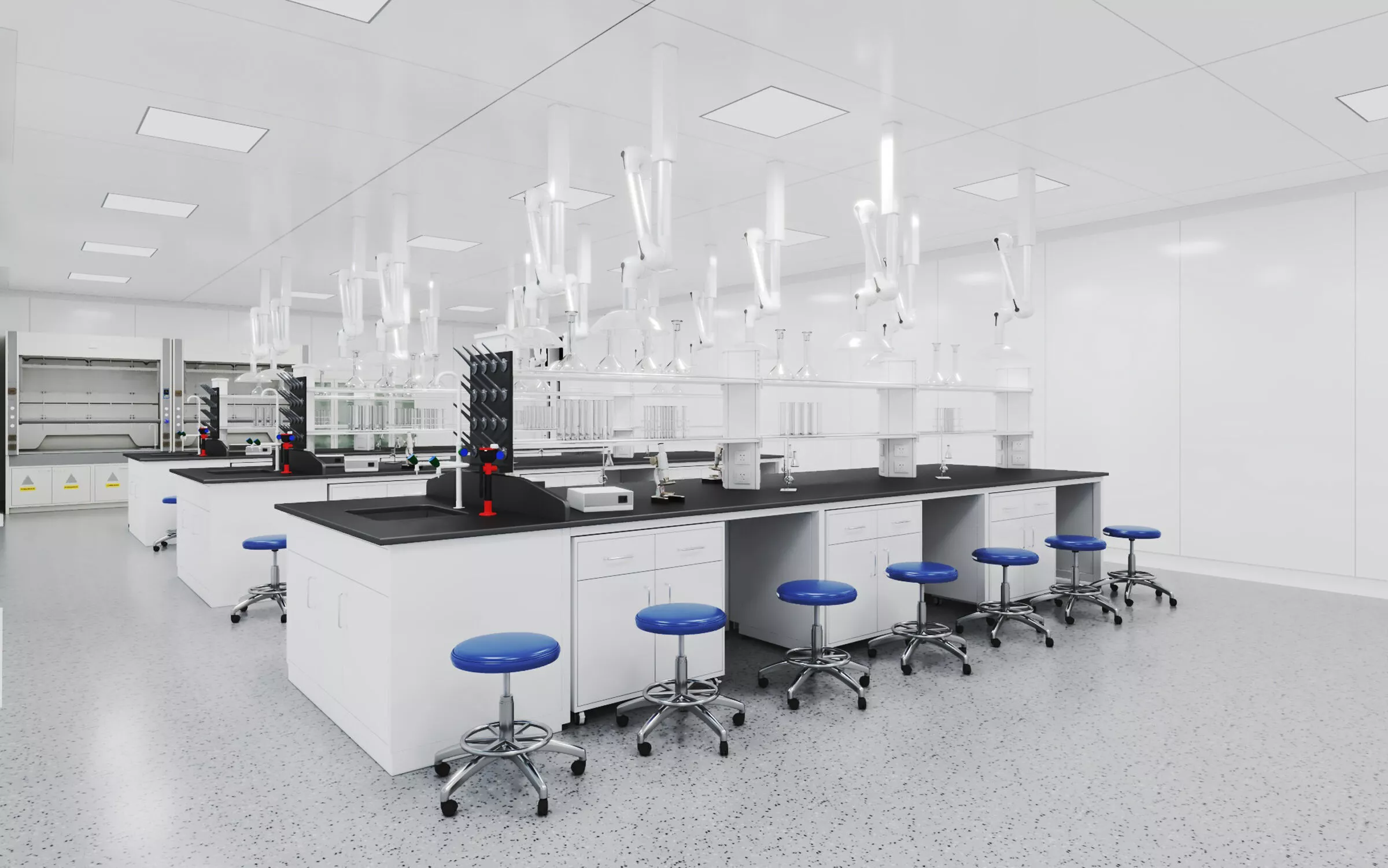 Modern Chemistry Laboratory Low-poly 3D model
