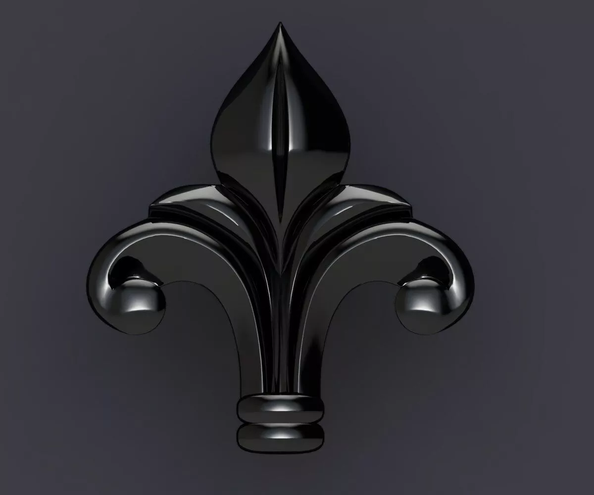 Triple Petal Fleur Emblem 3D print model