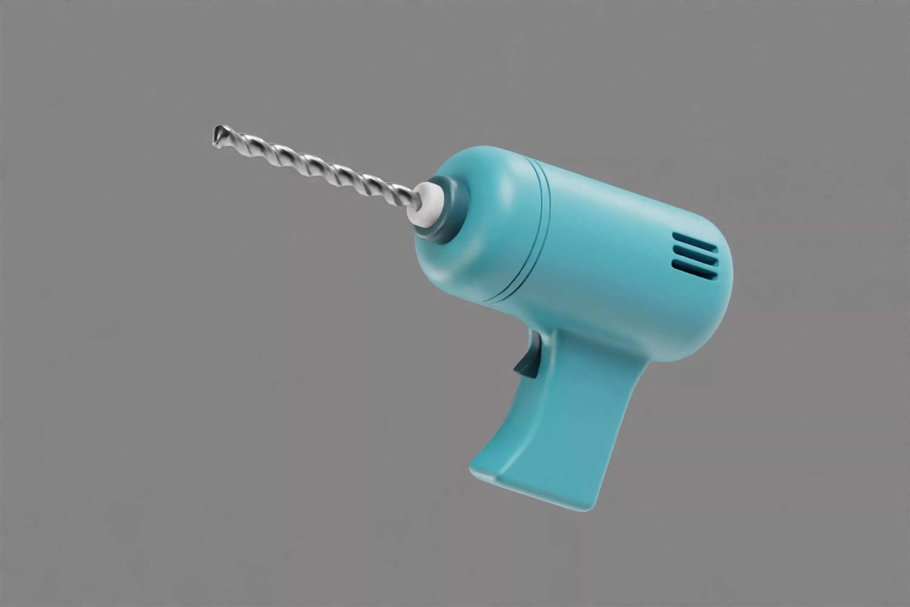 Drill machine Low-poly 3D model