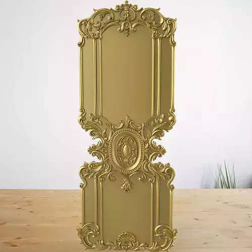 Classic Baroque Door 3D Relief RLF File for ArtCAM - 173x72 cm