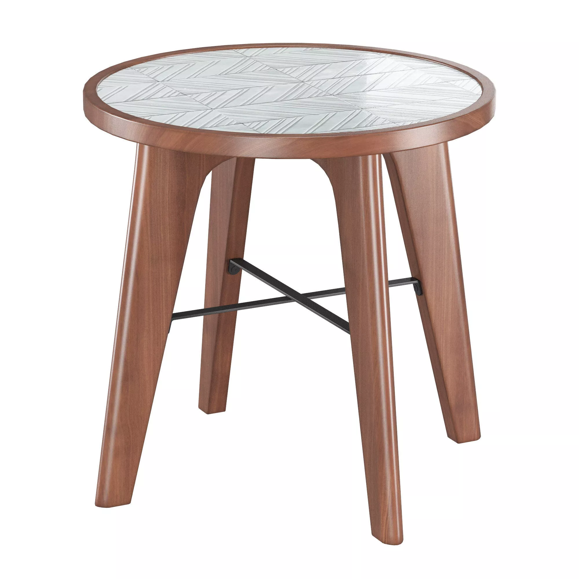 Flax side table teak 3D model