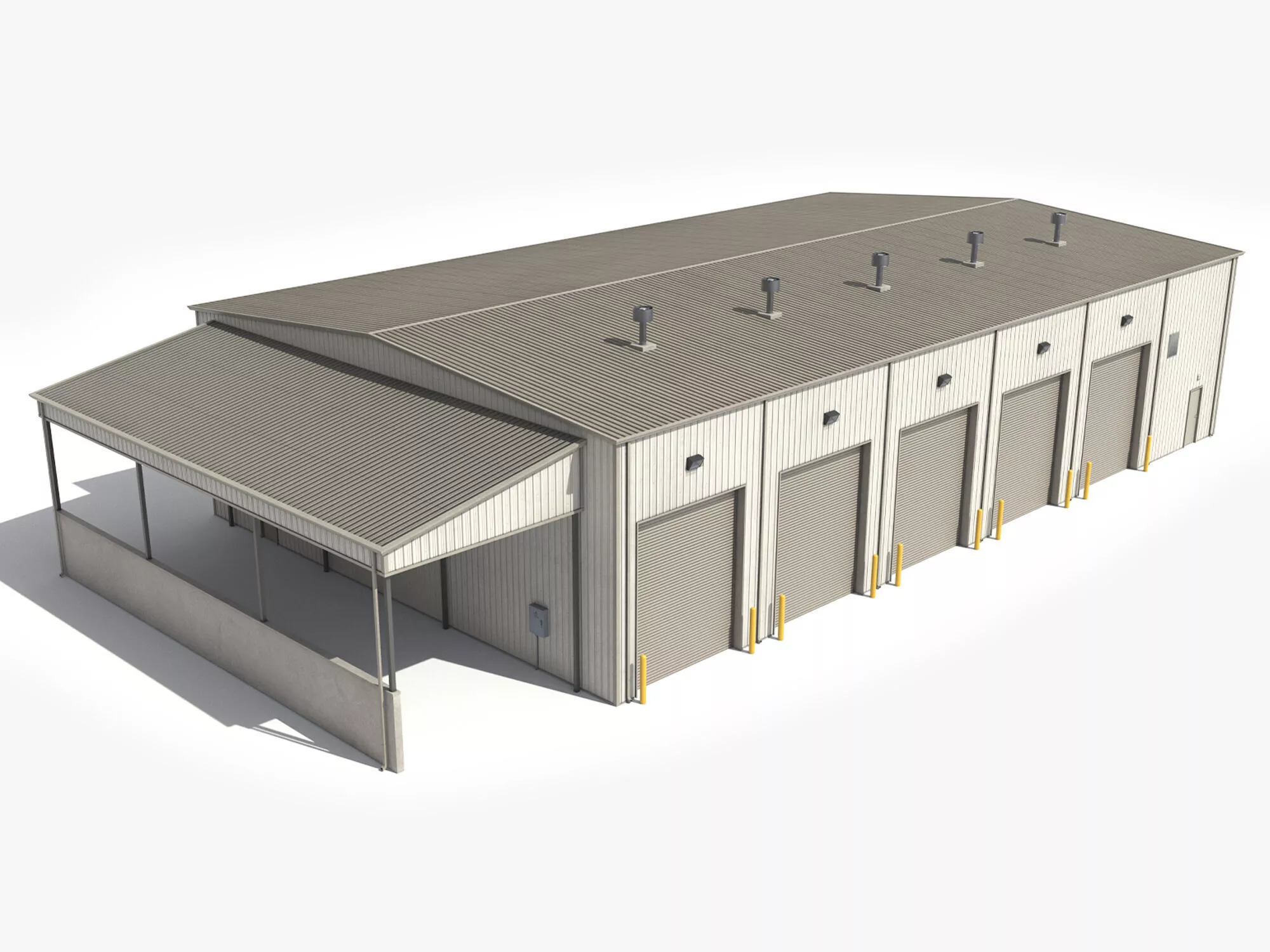 Industrial Building 65 Game Ready PBR Low-poly 3D model