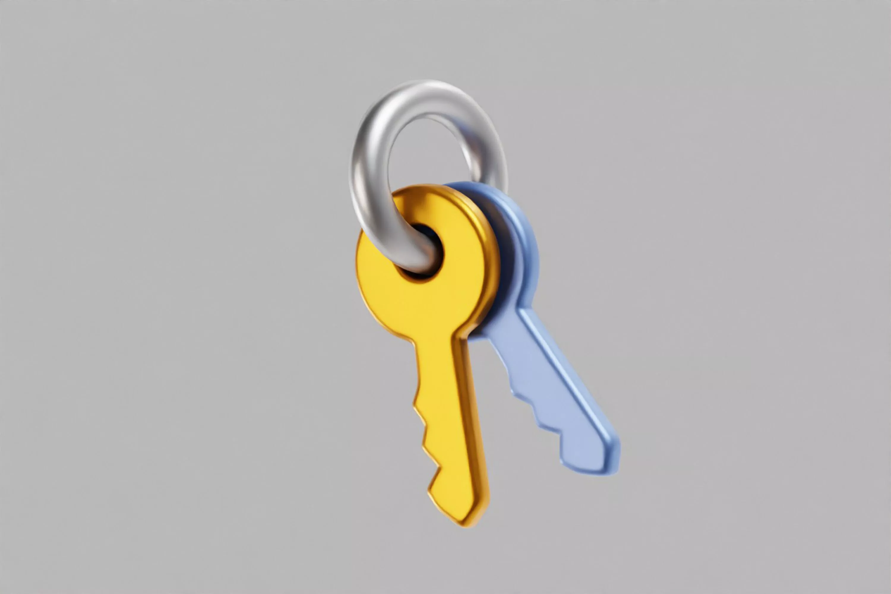 Keys with ring Low-poly 3D model