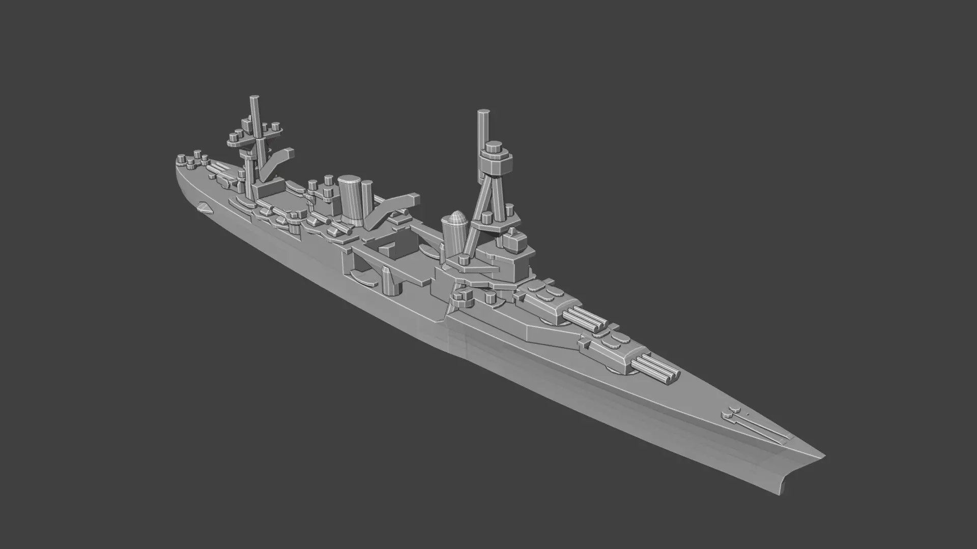 US Northampton-Class Cruiser Warship 3D print model
