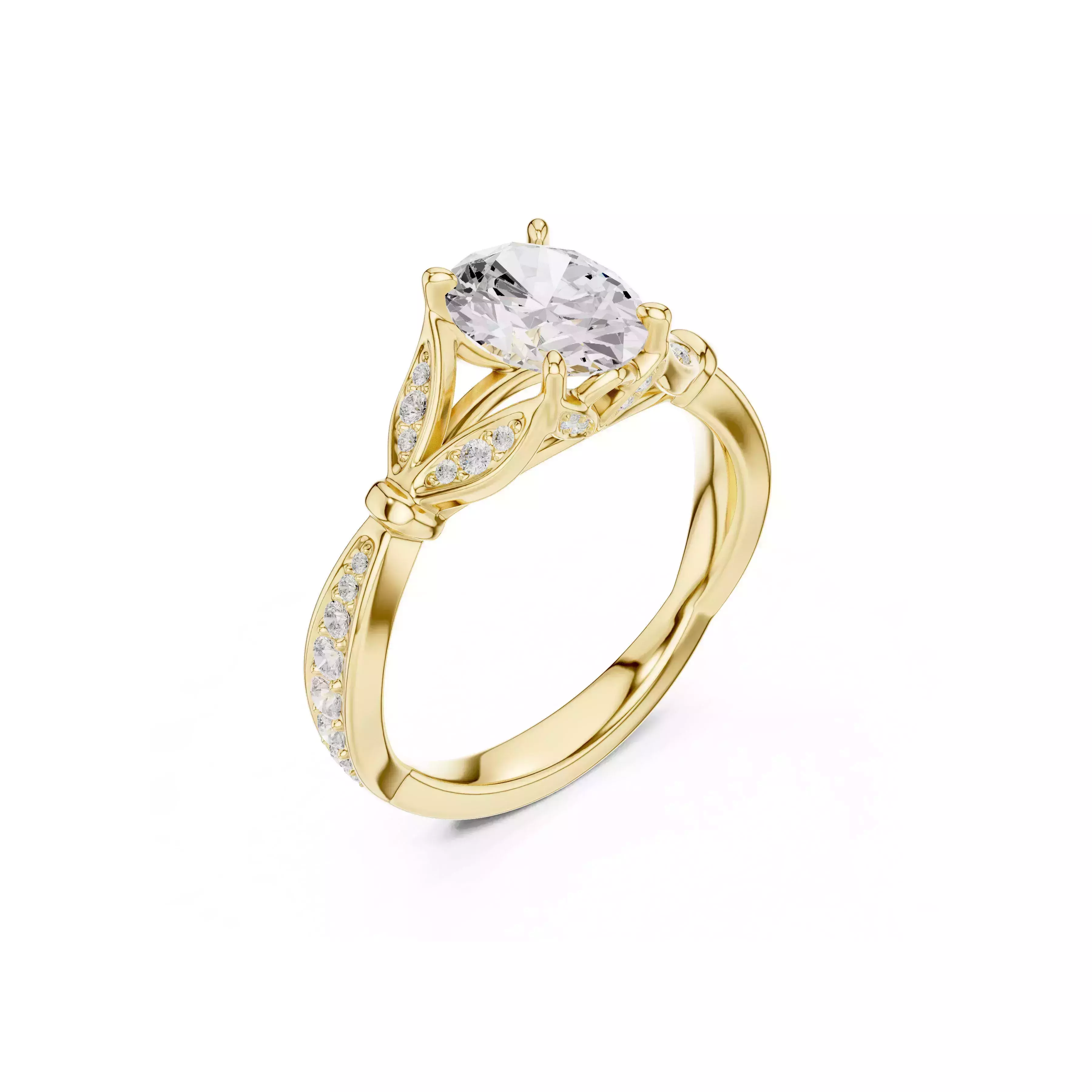 Jewelry Oval Vintage Engagement Ring Antique Bridal CAD 3D print model