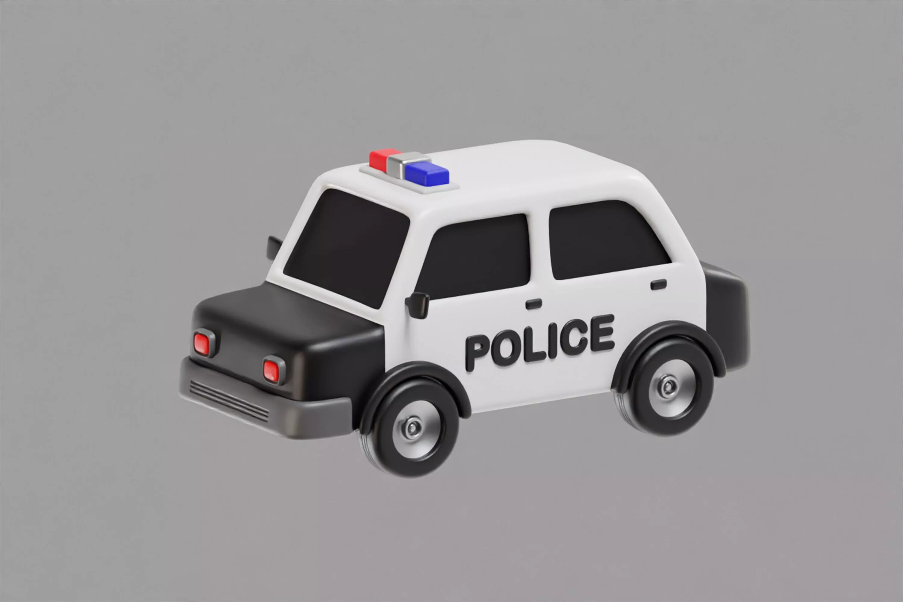 Police Car Low-poly 3D model