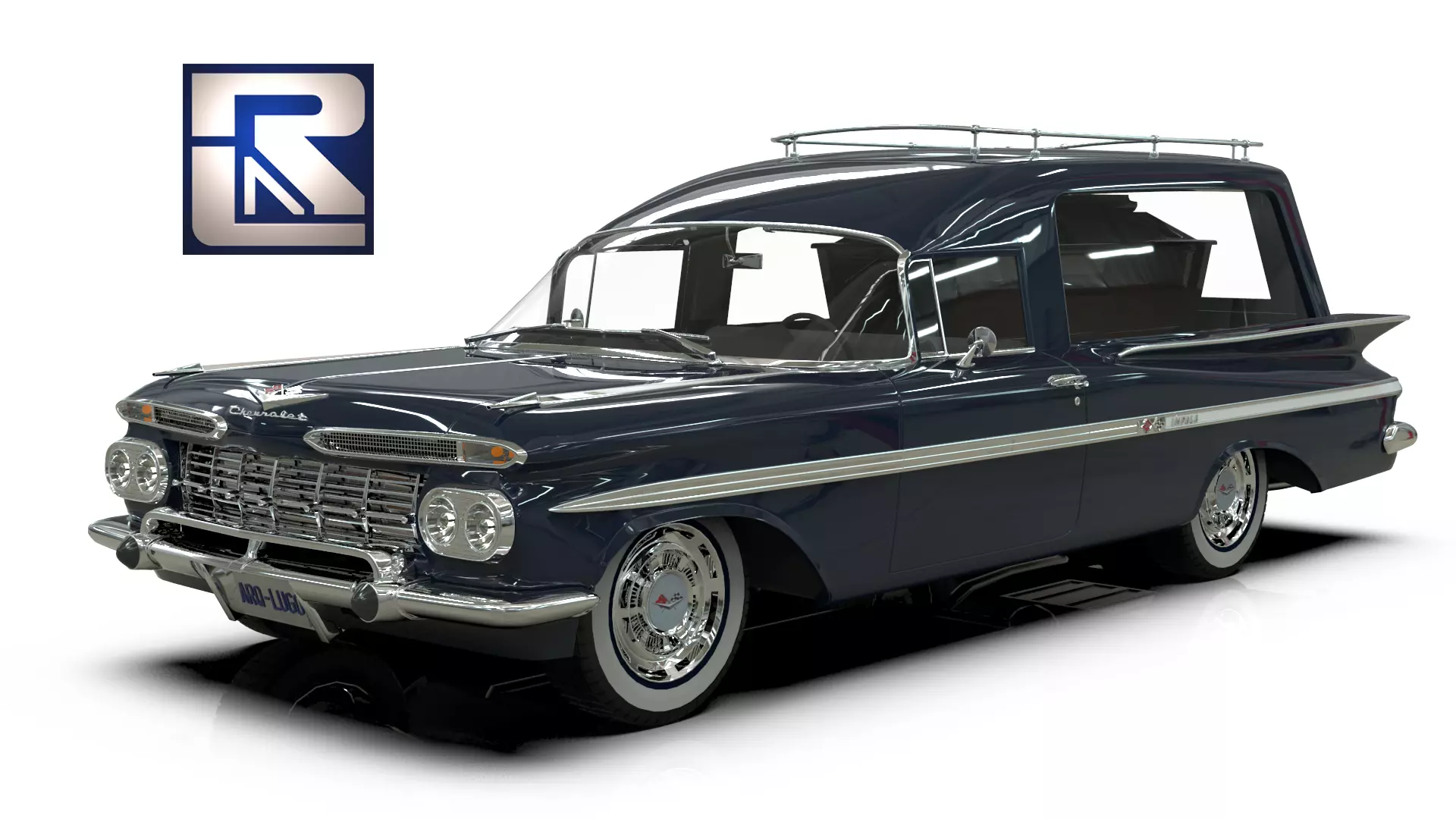 1959 Impala Hearse Custom 2-Door Wagon 3D model