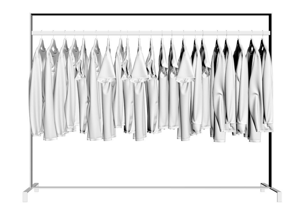 T-shirts for men 3D model_2