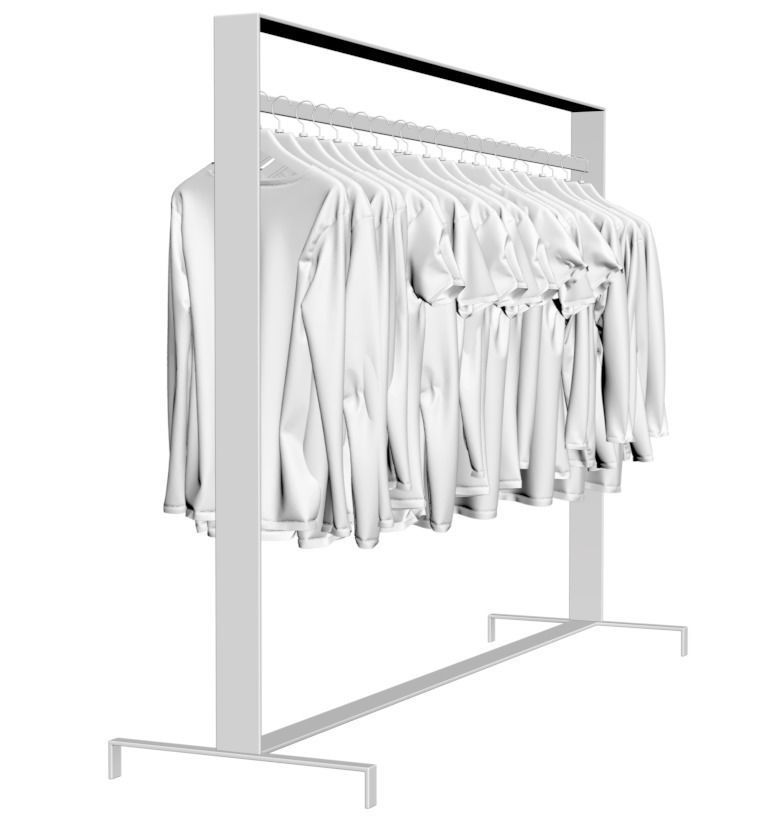 T-shirts for men 3D model_1