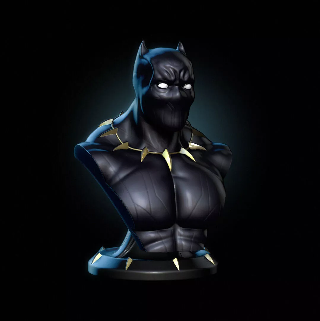 Black Panther Bust 3D Print STL 3D print model