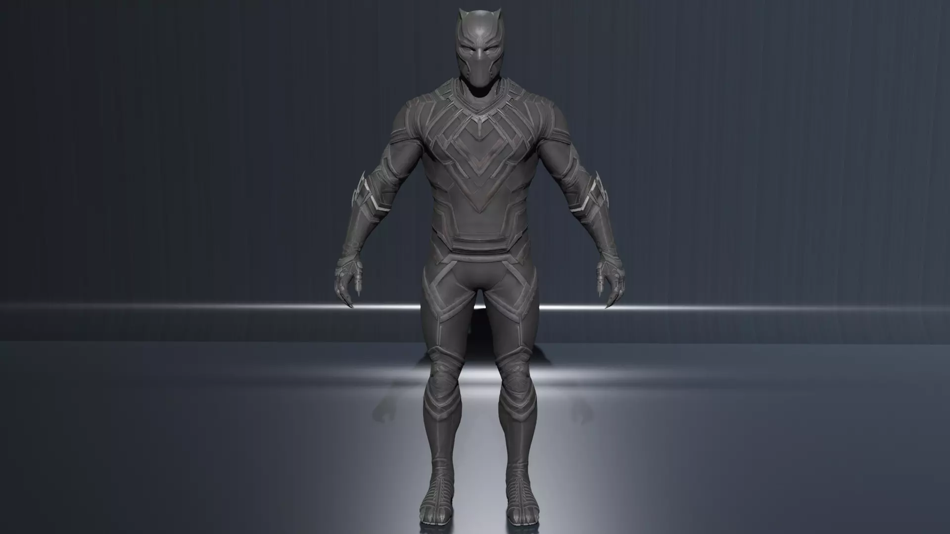 Black Panther Civil War Low-poly 3D model