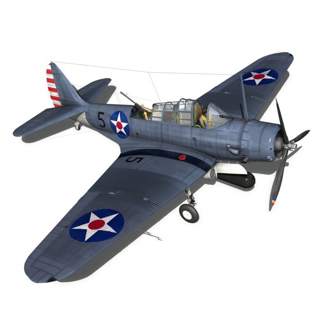 Douglas TDB-1 Devastator 3D model_6