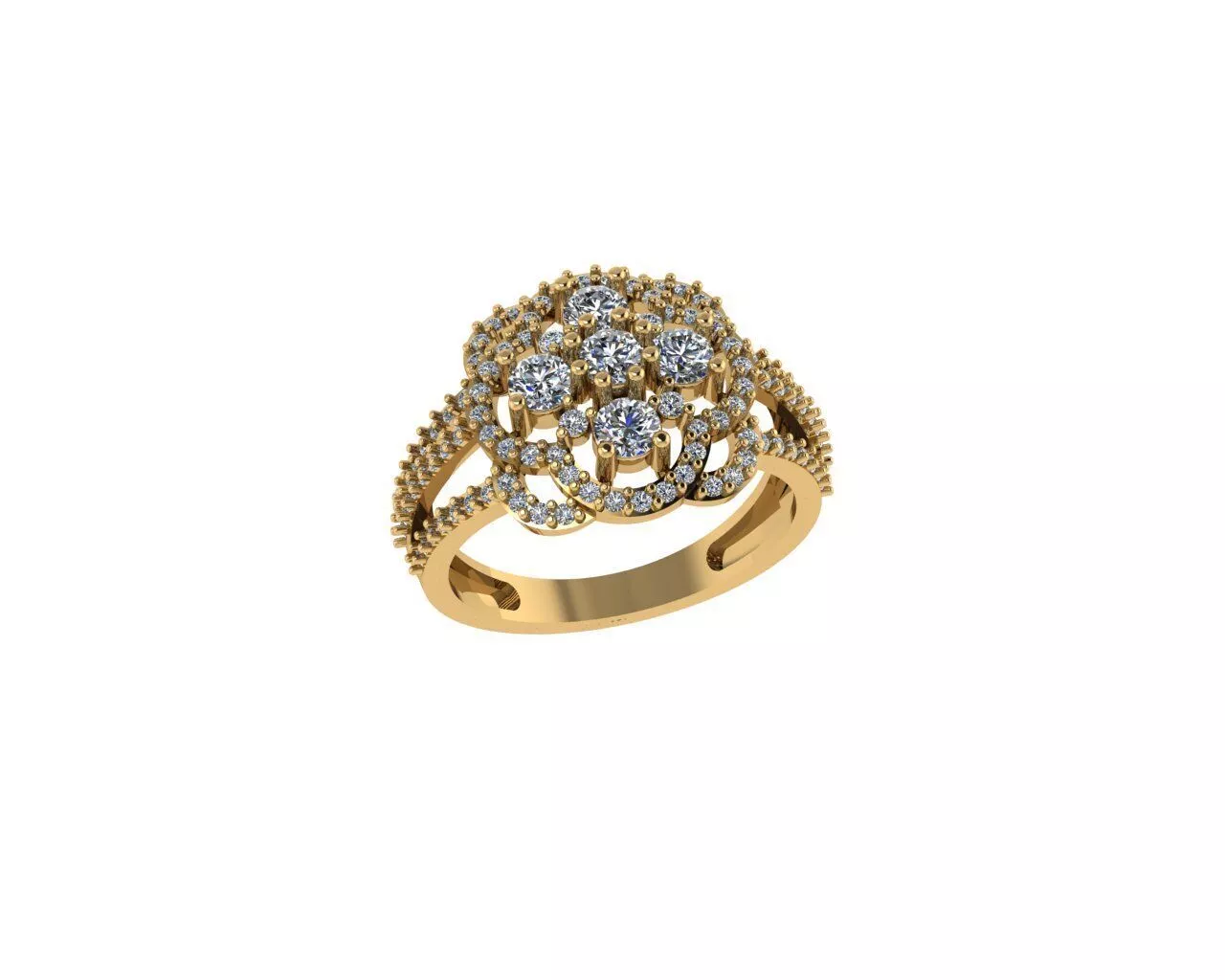 Diamond Loop Rings 3D print model
