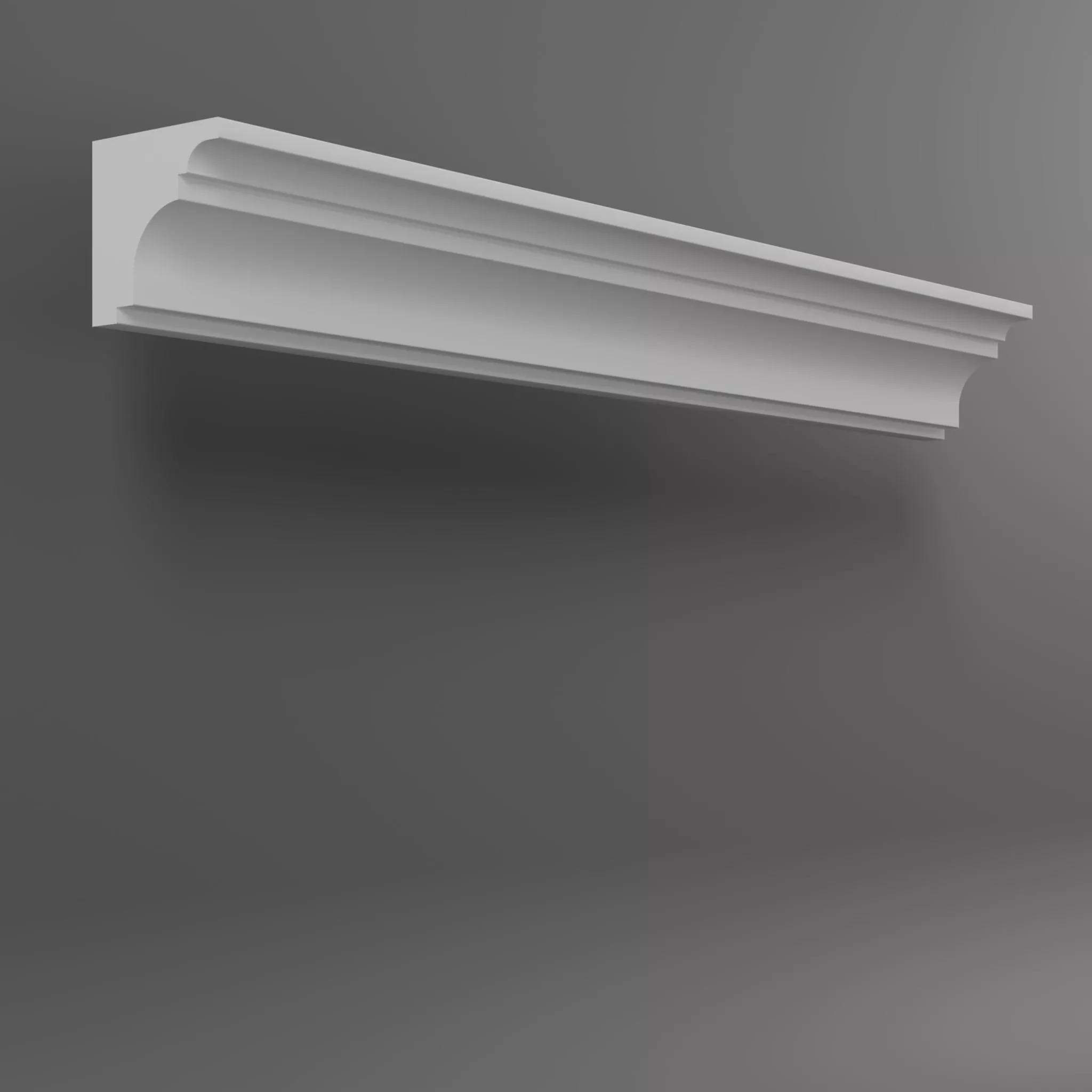 Classic Cove Cornice - 225x230mm Low-poly 3D model