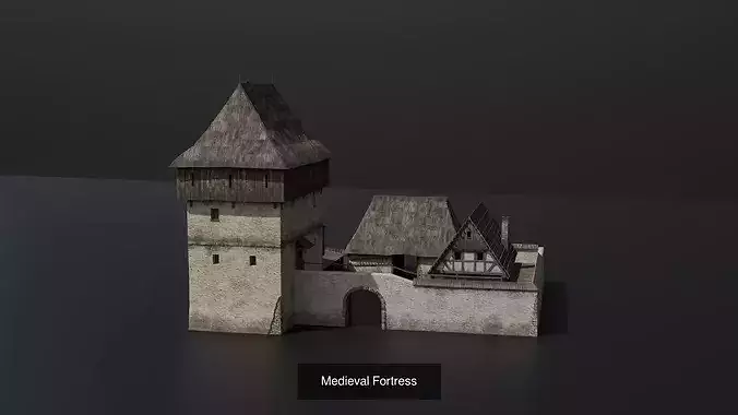 Medieval Buildings game-ready 3D Model Pack 5