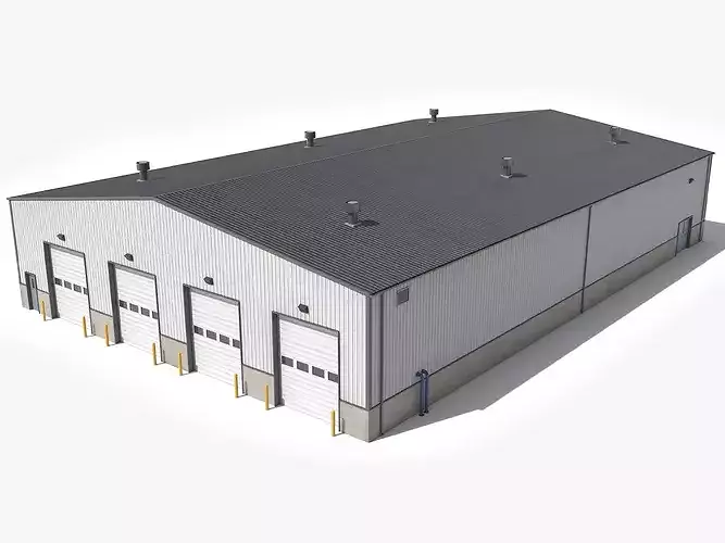 Warehouse Building 63 PBR Low Poly