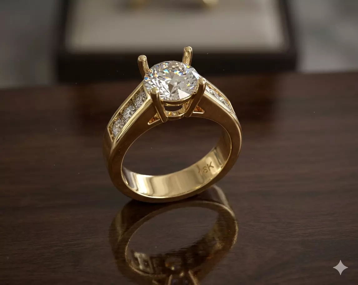 Solitaire engagement ring Model 8637 3D print model
