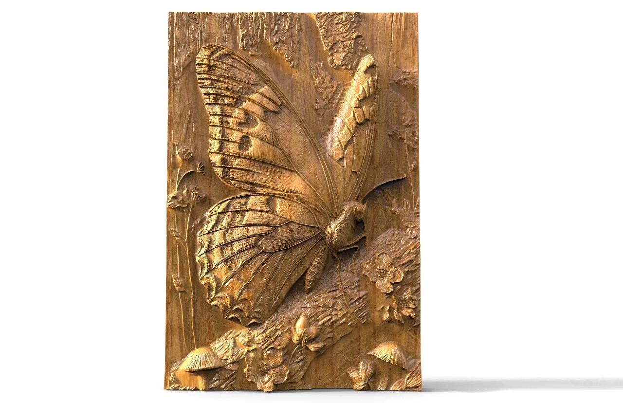 Butterfly CNC STL file 3D print model