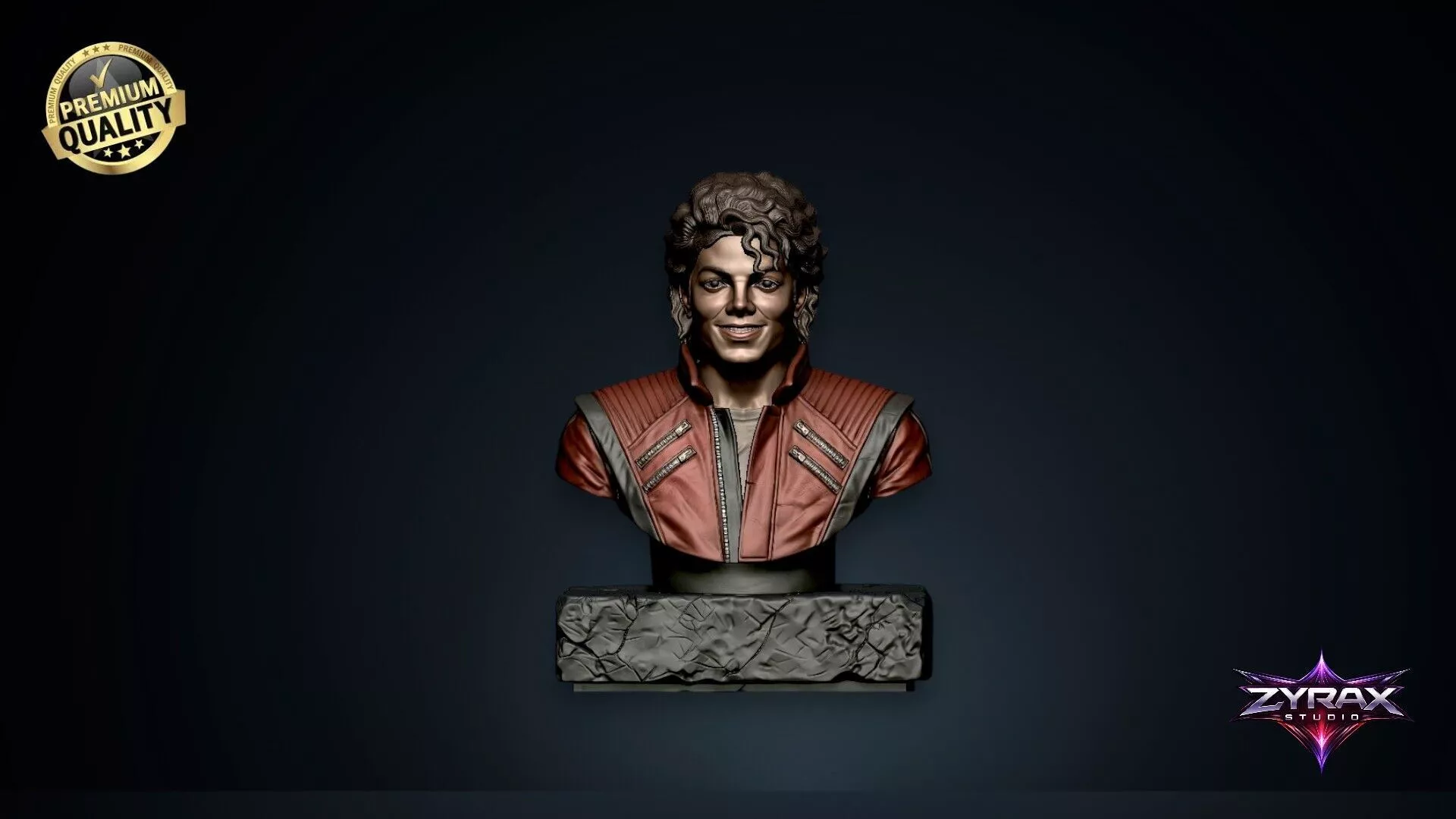 Michael Jackson Thriller Bust STL Pop Icon Sculpture Print 3D print model