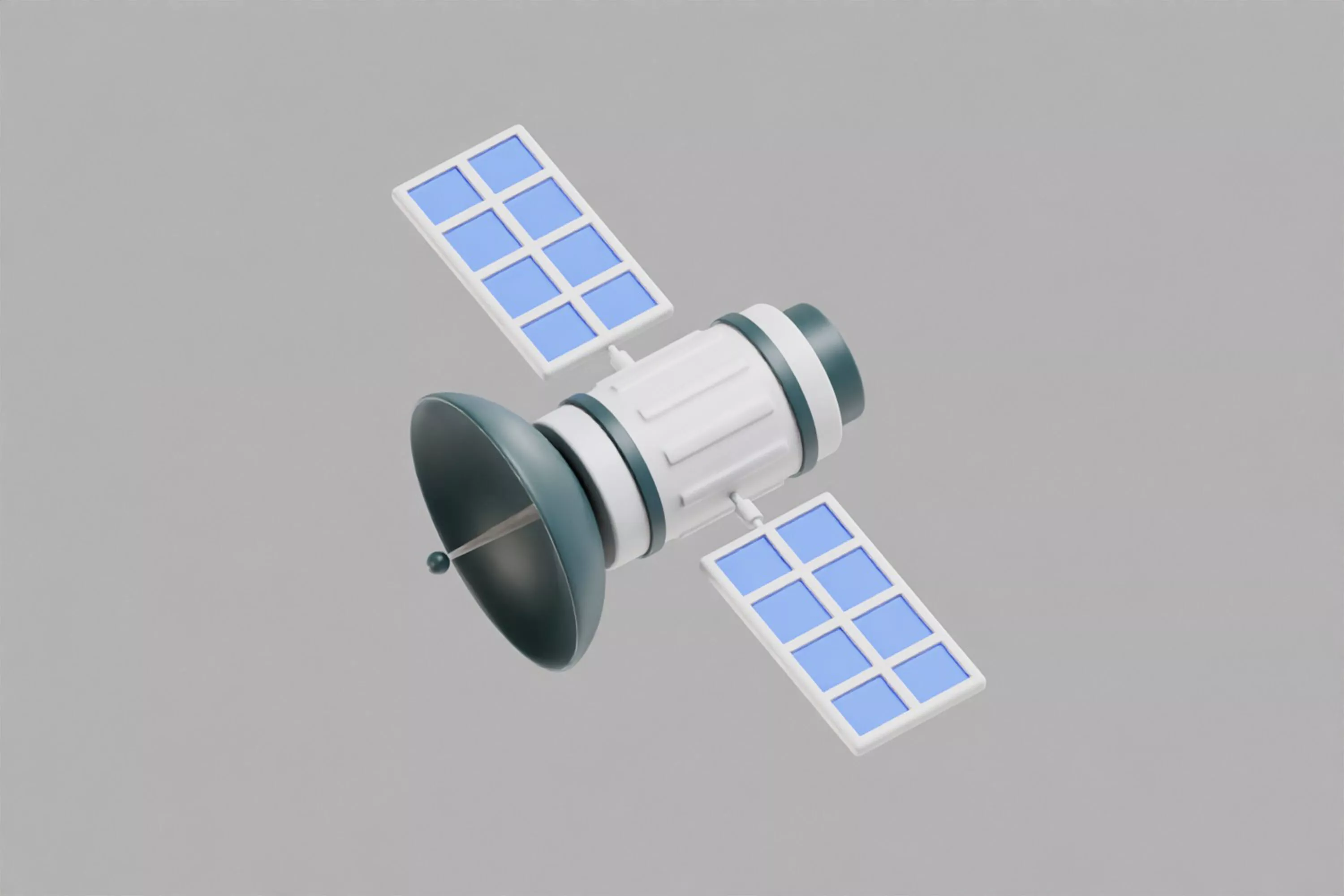 Space Satellite Low-poly 3D model