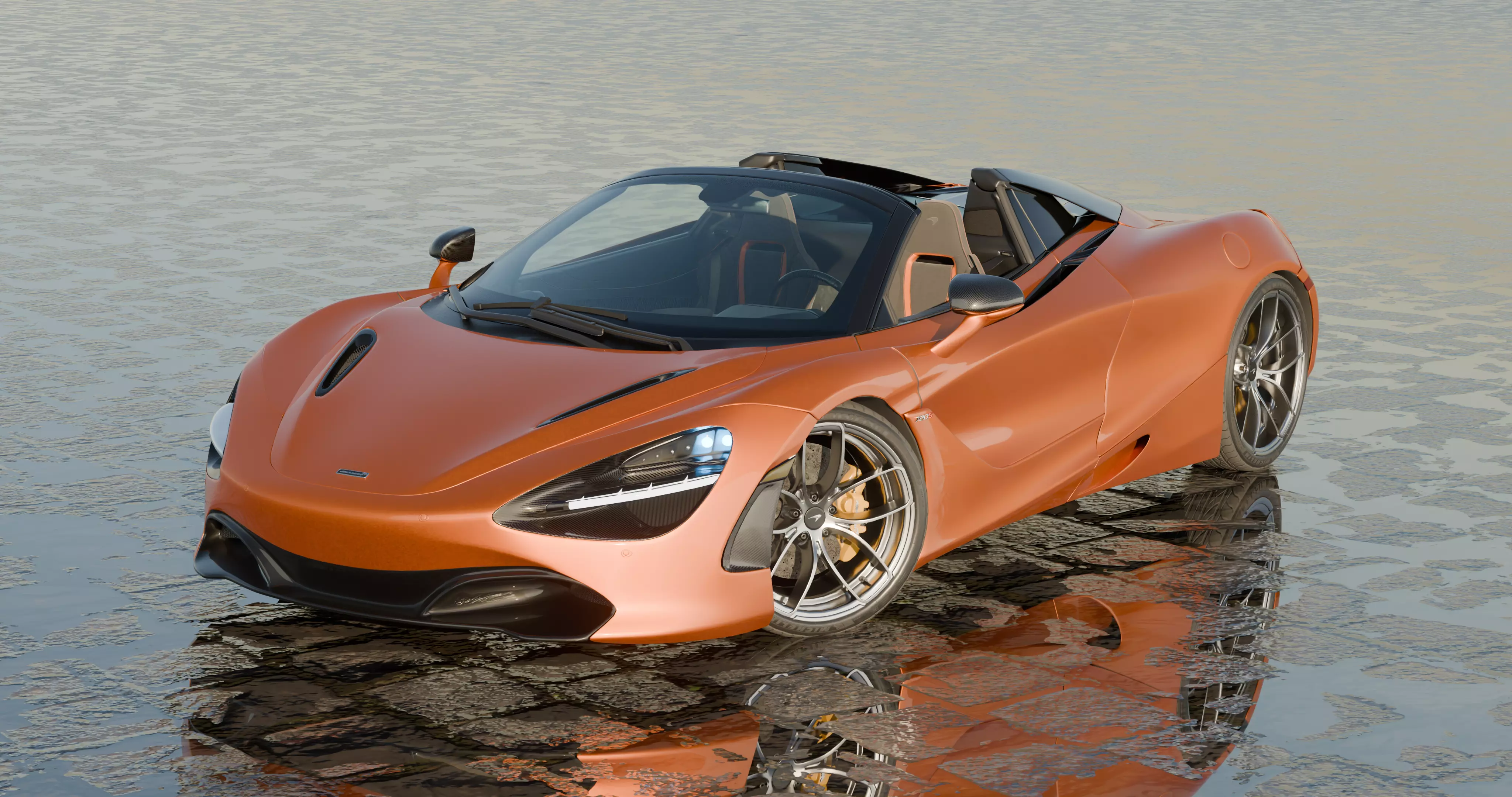 McLaren 720S Spider Sports Car 3D Model 3D model