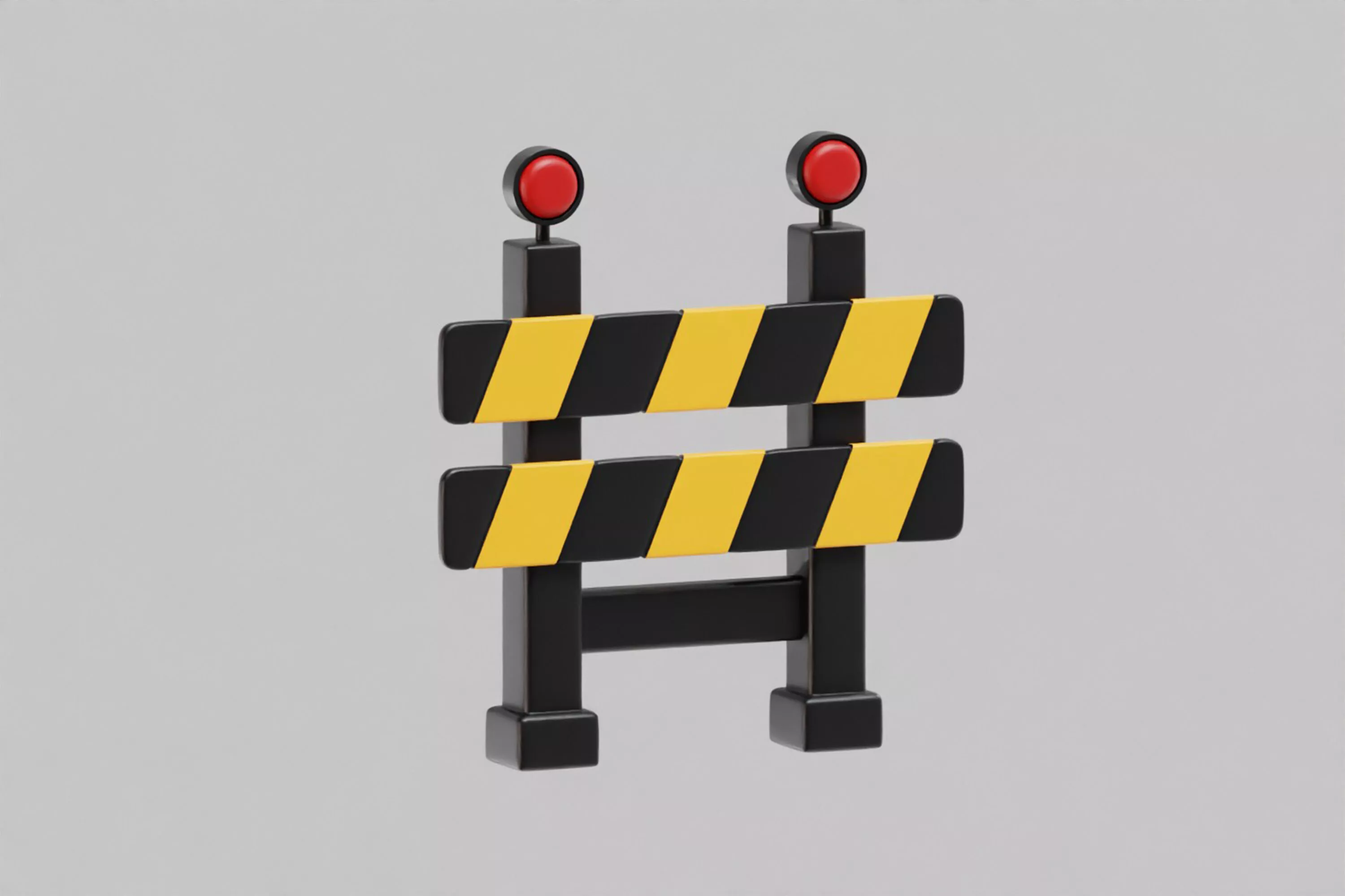 Traffic Barrier Low-poly 3D model