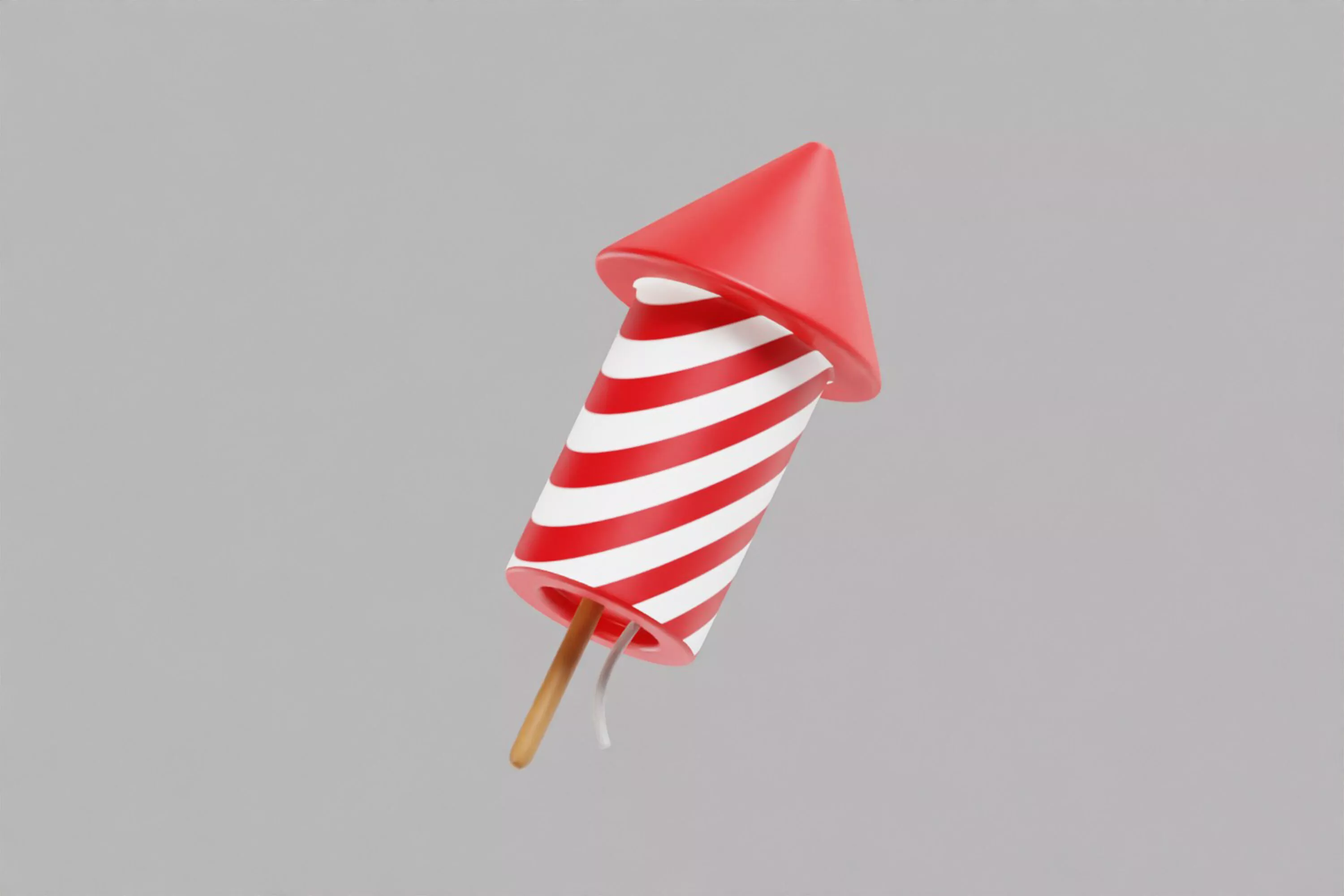 Firework Rocket Low-poly 3D model