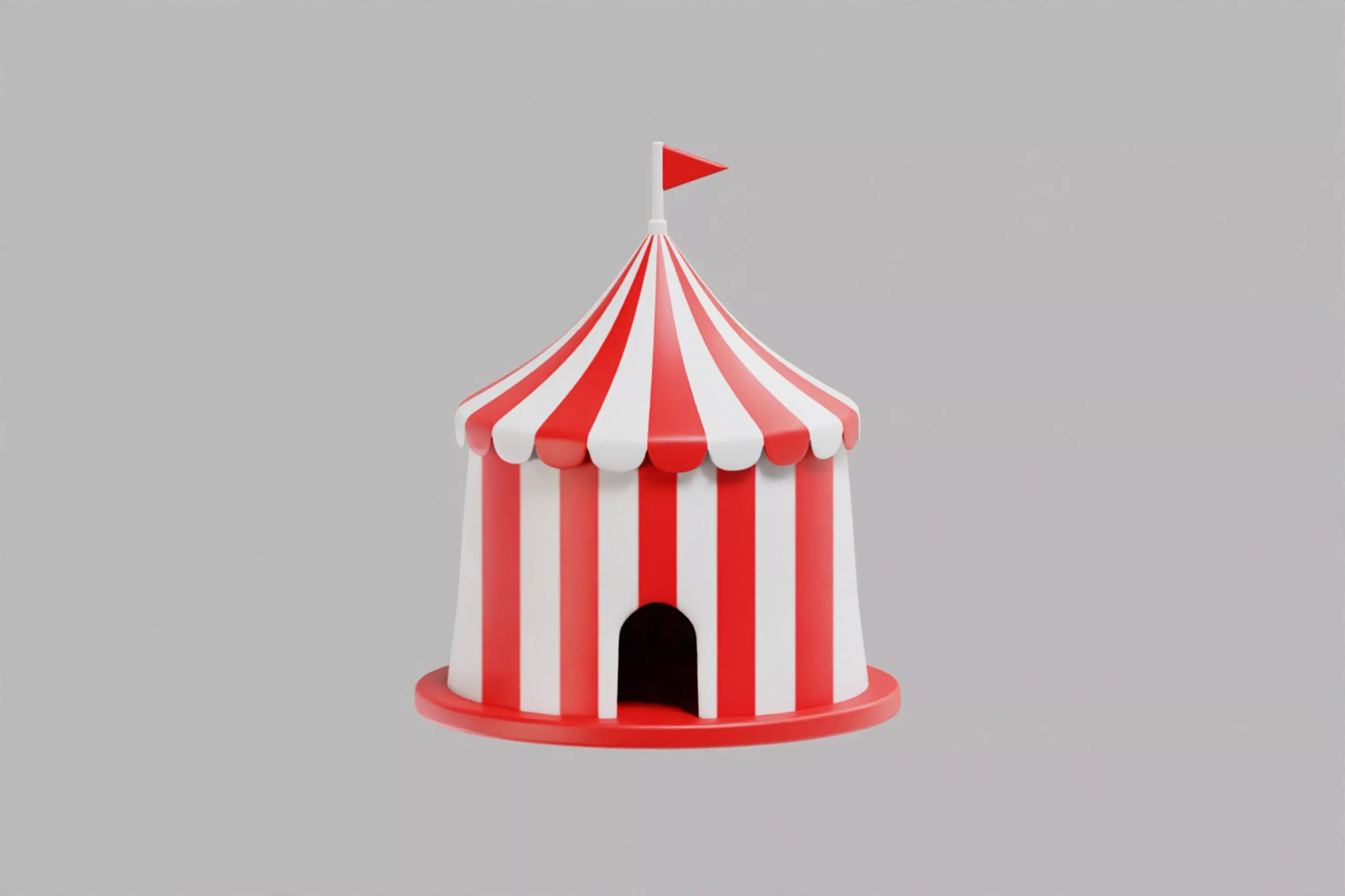 Circus Tent Low-poly 3D model