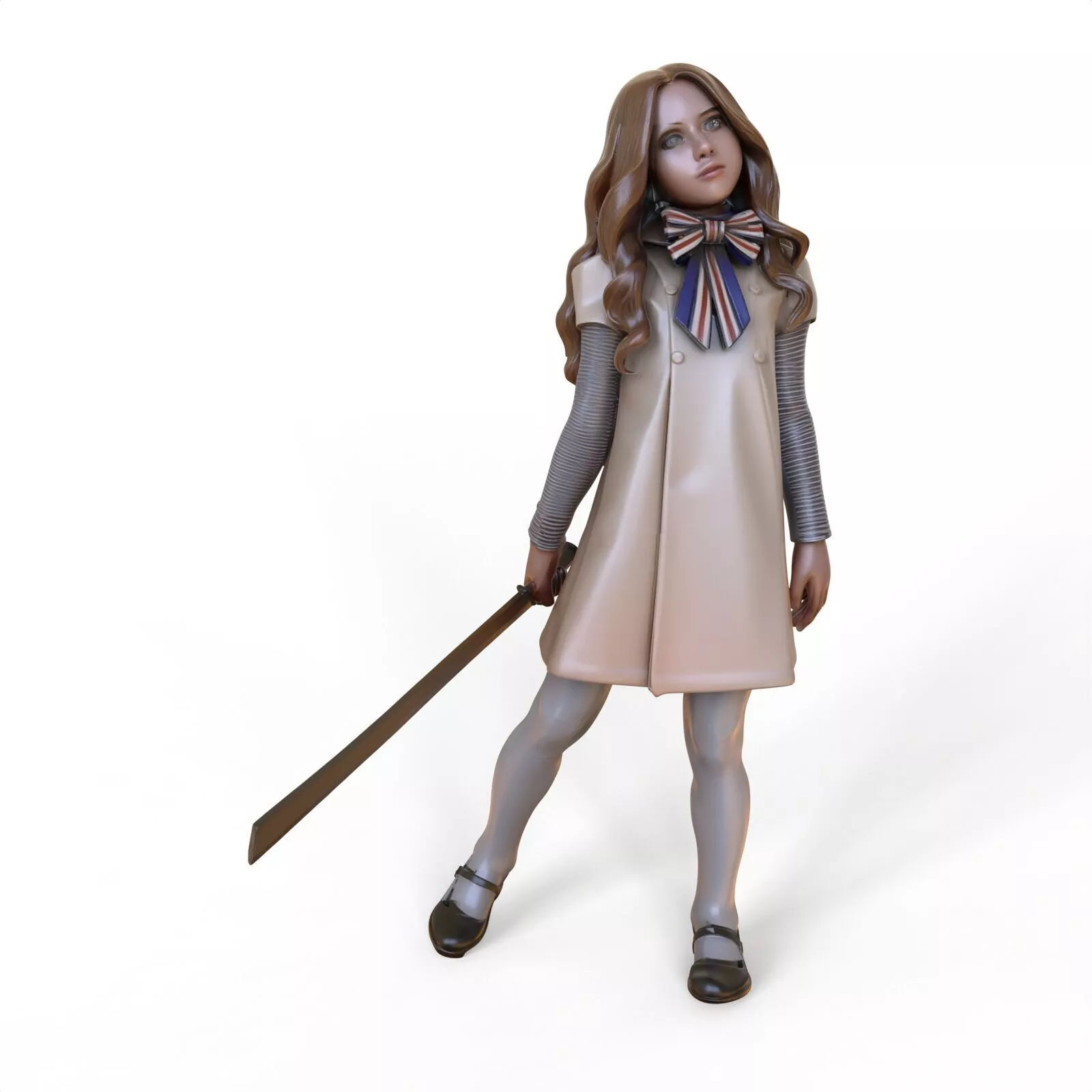 M3GAN Killer AI Android Figurine with Blade 3D print model