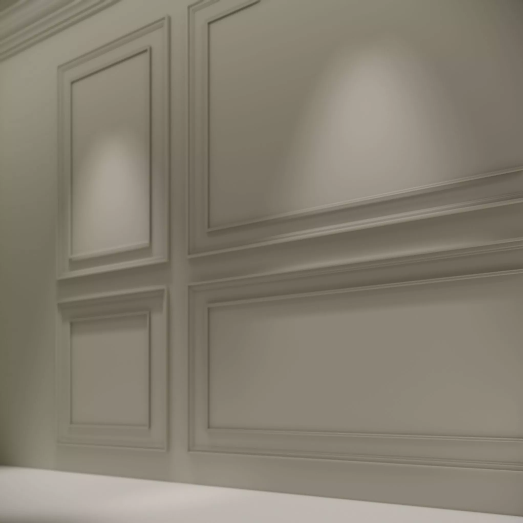 Modular Neo-Classical Wall Panels Free low-poly 3D model