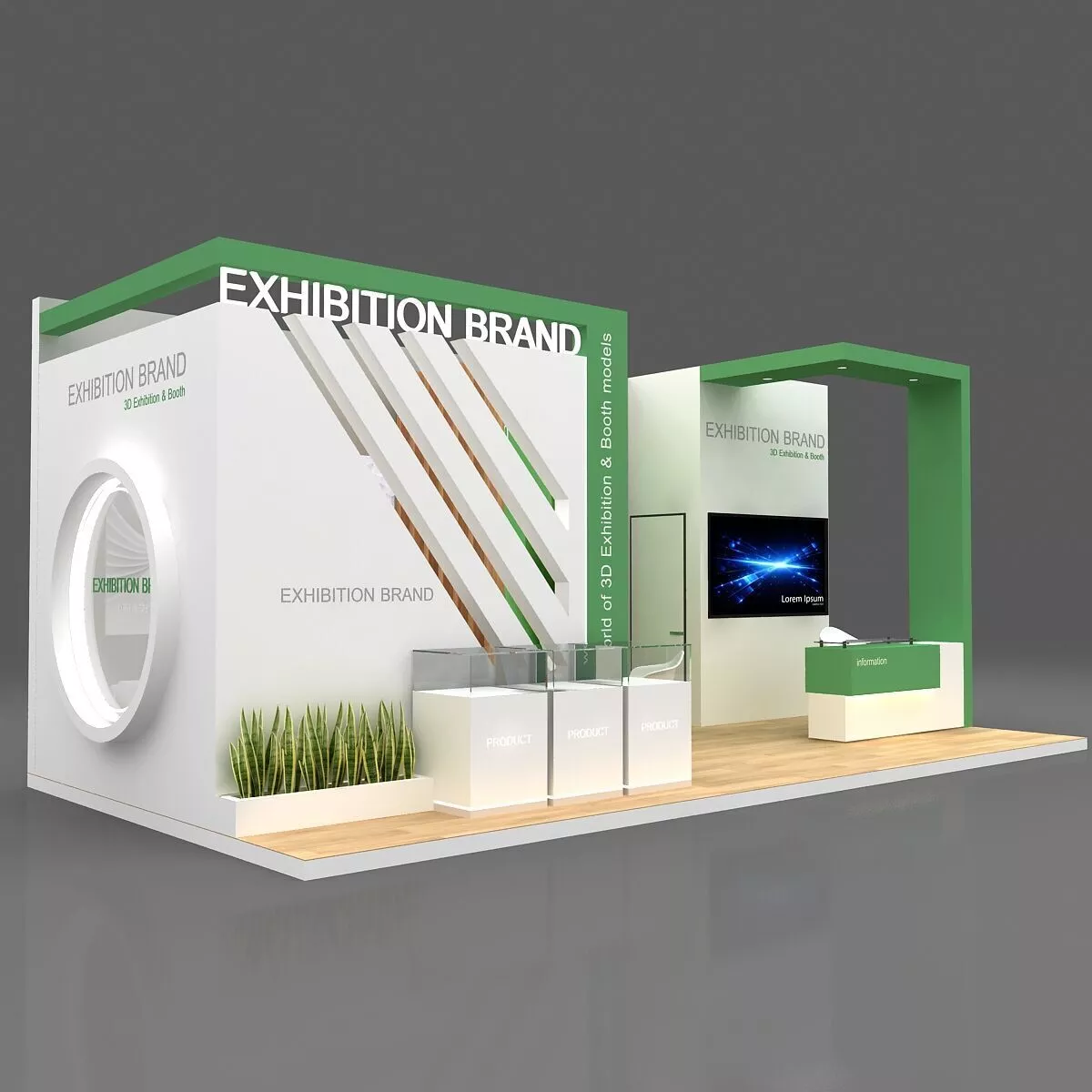 exhibition booth stall 3D model