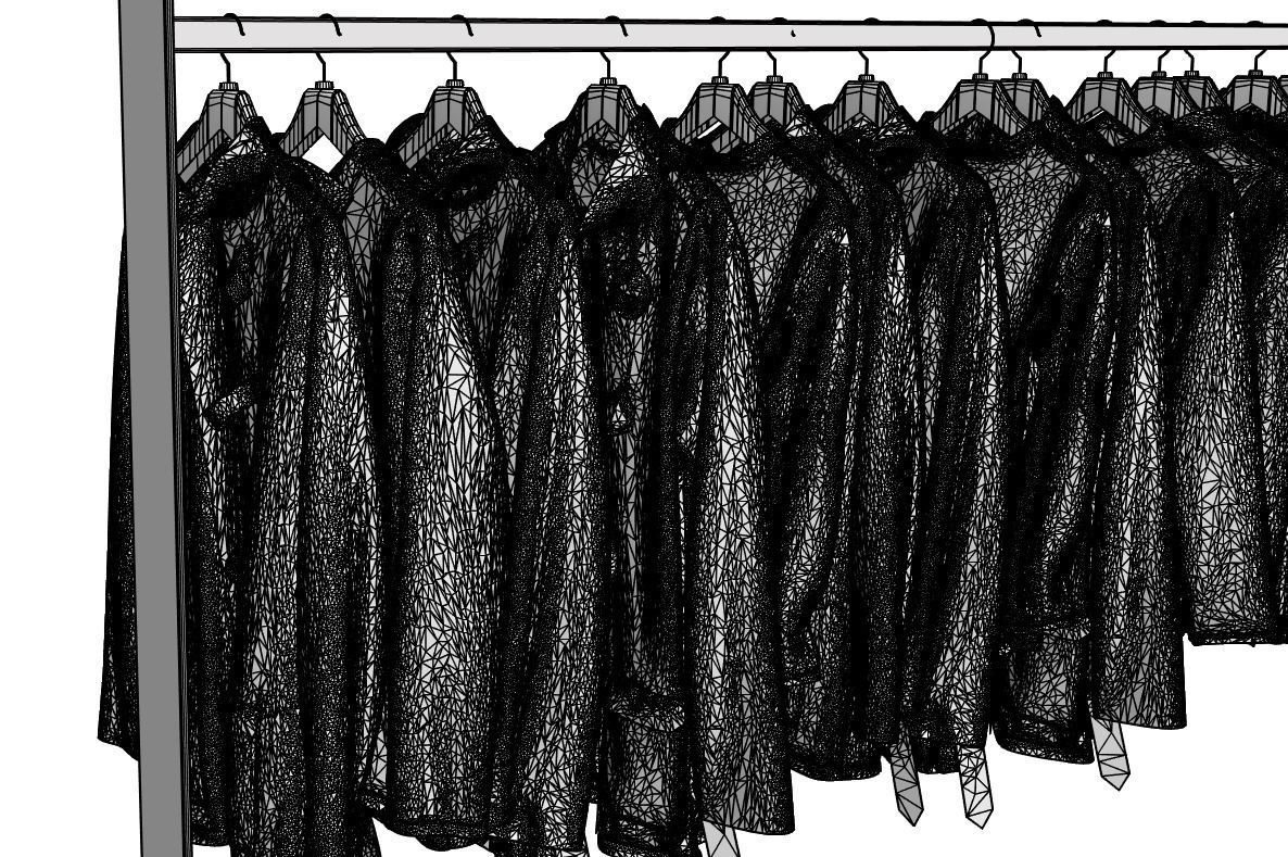 Various types of jackets  3D model_4