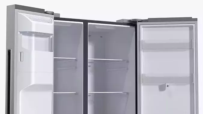 Smart Kitchen Refrigerator with Digital Display 3D model 6