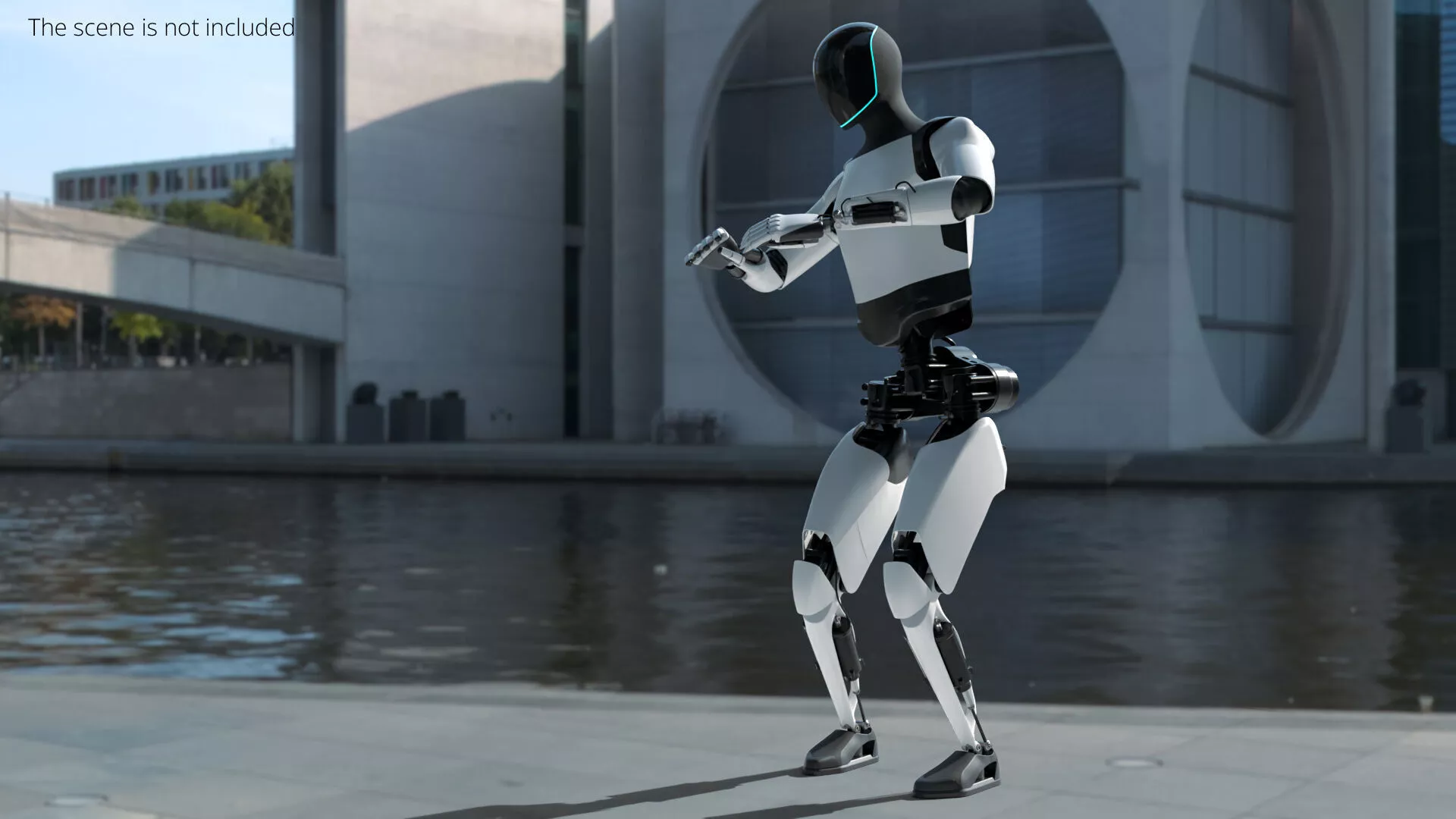 Bipedal Humanoid Robotics Platform Animated Rigged For Blender 3D model