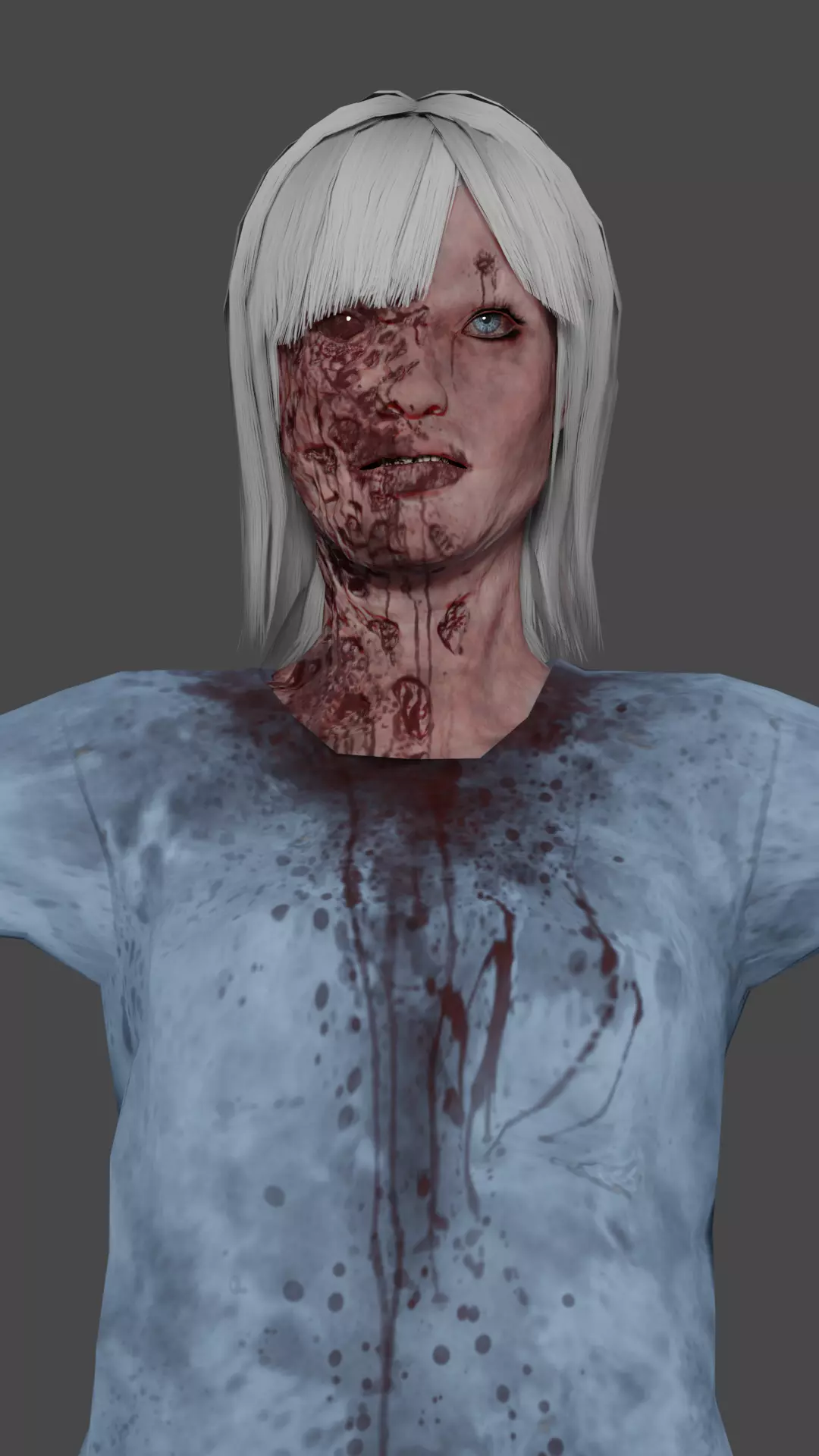 Zombie Woman Low-poly 3D model Low-poly 3D model