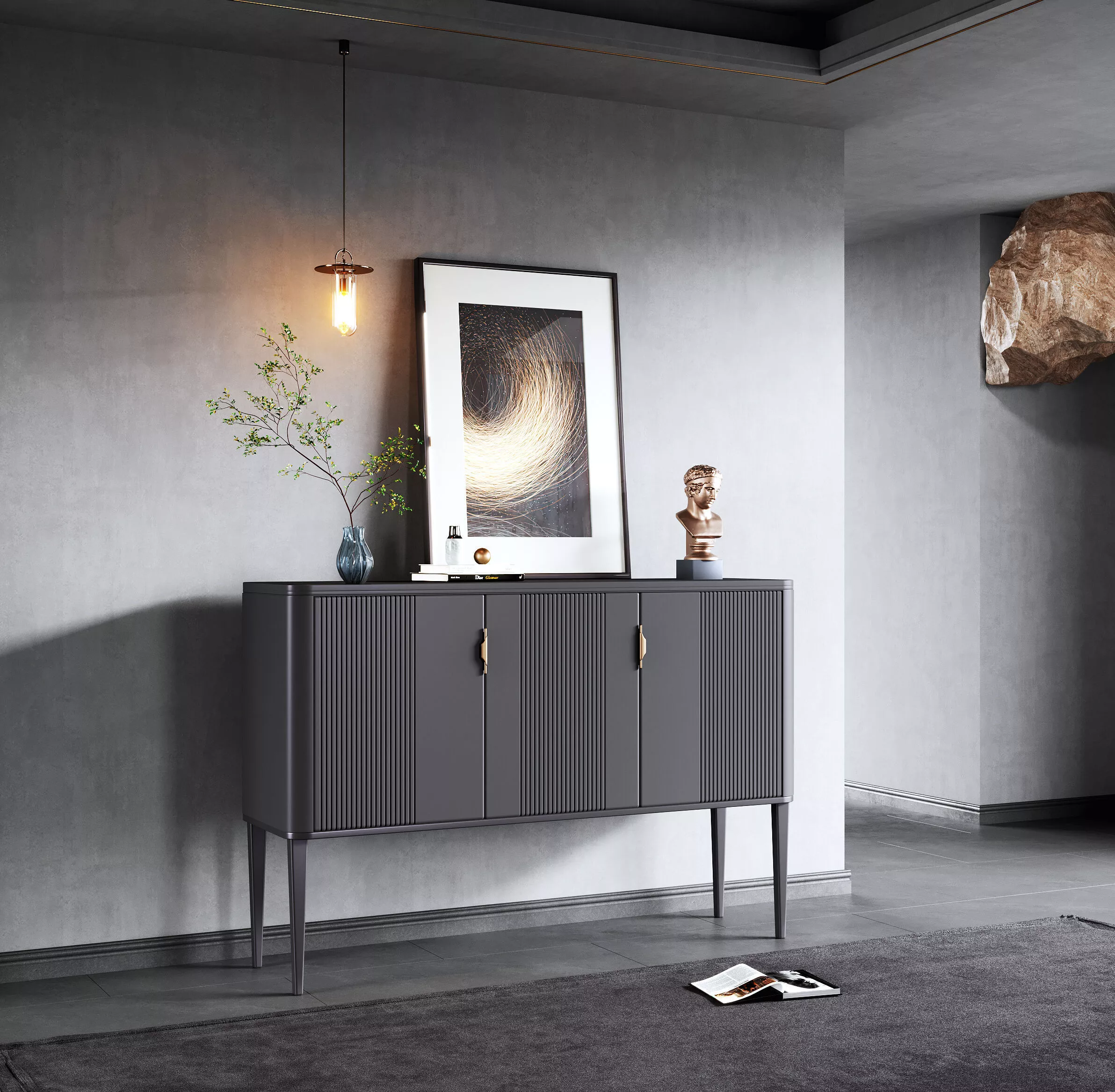 Modern Italian style side cabinet 3D model