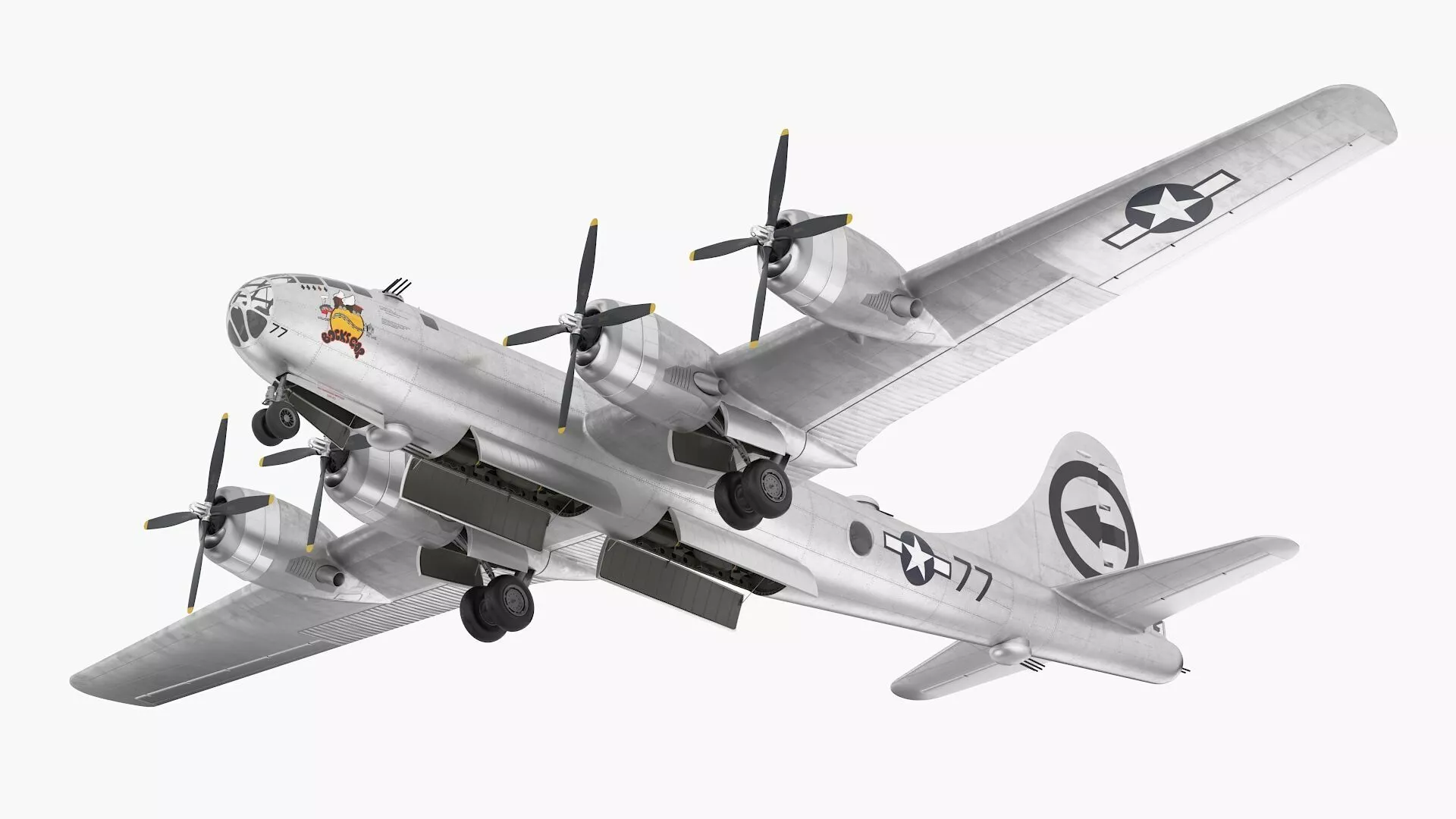 Boeing B-29 Bockscar Rigged for Maya 3D model