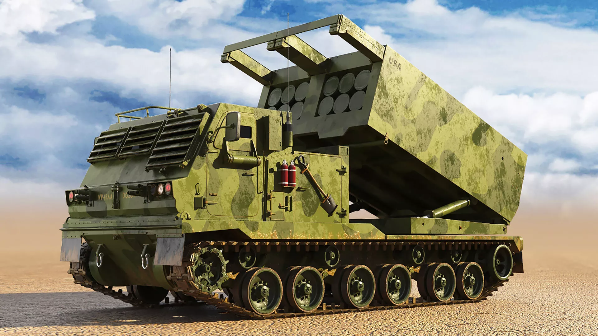 M270 Multiple Launch Rocket System 3D model