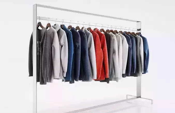 Various types of sweaters and hoodies