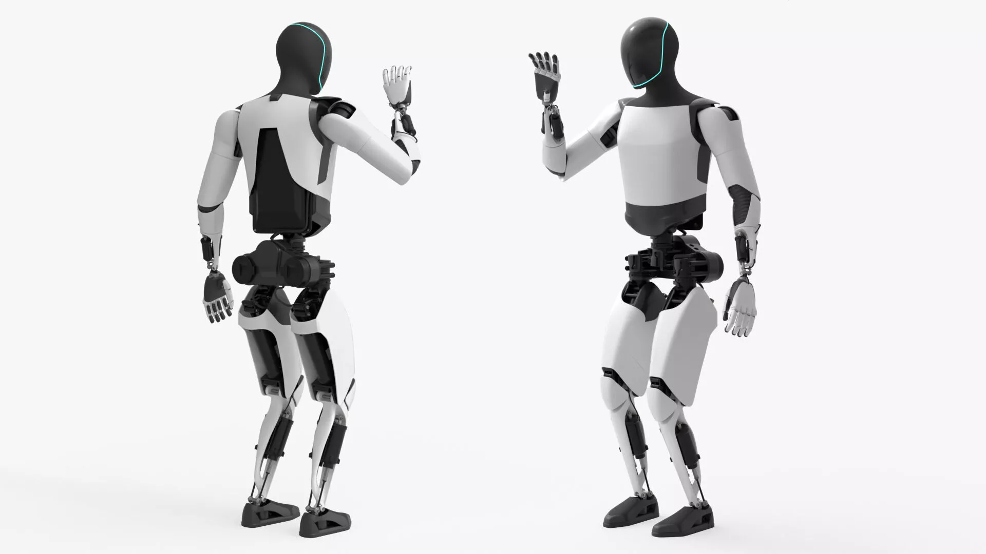 Autonomous Humanoid Service Robot For Blender Animated Set 3D model