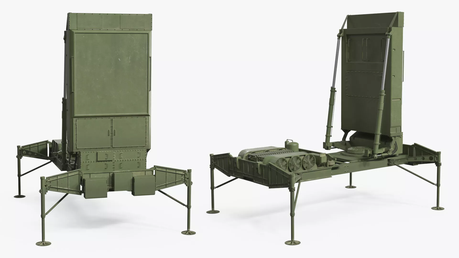 X-Band Medium Extended Air Defense System Rigged 3D model